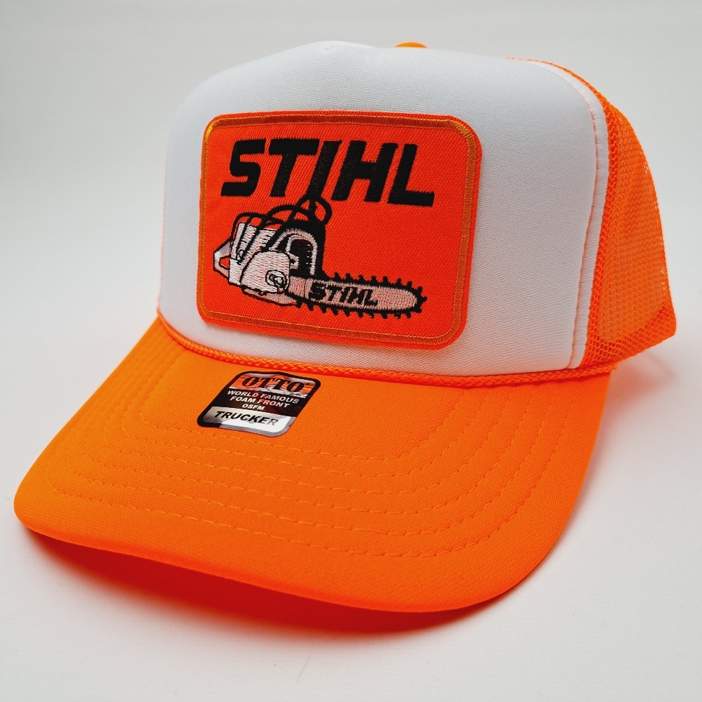 Stihl Embroidered Patch Foam Trucker Mesh Snapback Cap Hat